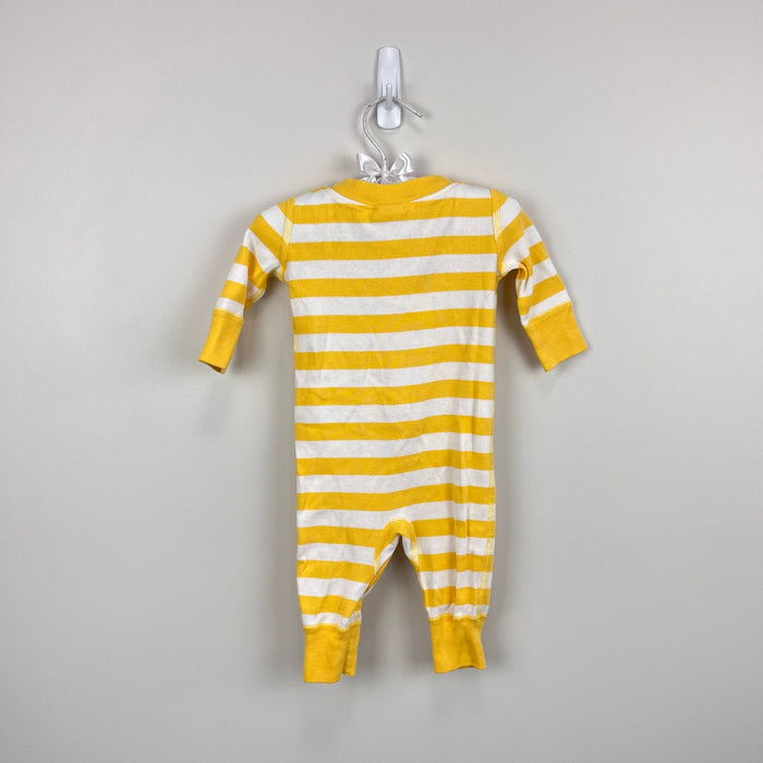 Hanna Andersson Yellow Striped Pajamas 50 cm 0-3 Months