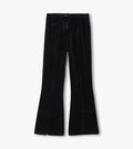 Hatley Girls Black Sparkle Wave Velour Flared Pants