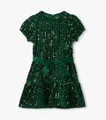 Hatley Girls Green Sequins Velvet Dress