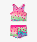 Hatley Girls Kaleidoscope Hearts Two-Piece Short Swimsuit