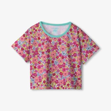 Hatley Groovy Flowers Short Sleep Set | Flamingo Pink