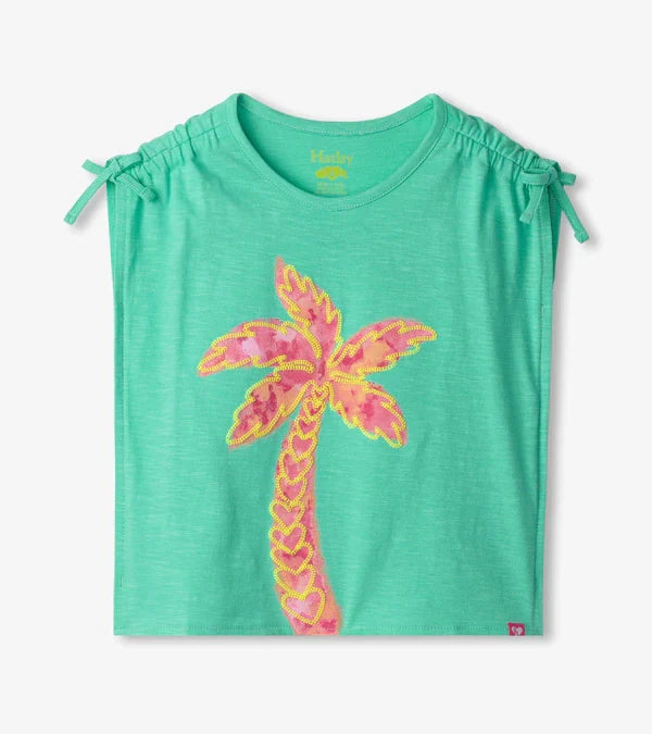 Hatley Palm Tree Cinched Shoulder Top
