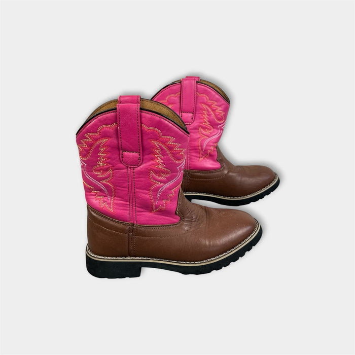 Itasca Girls Western Buckaroo Cowboy Boots Deputy Pink 4