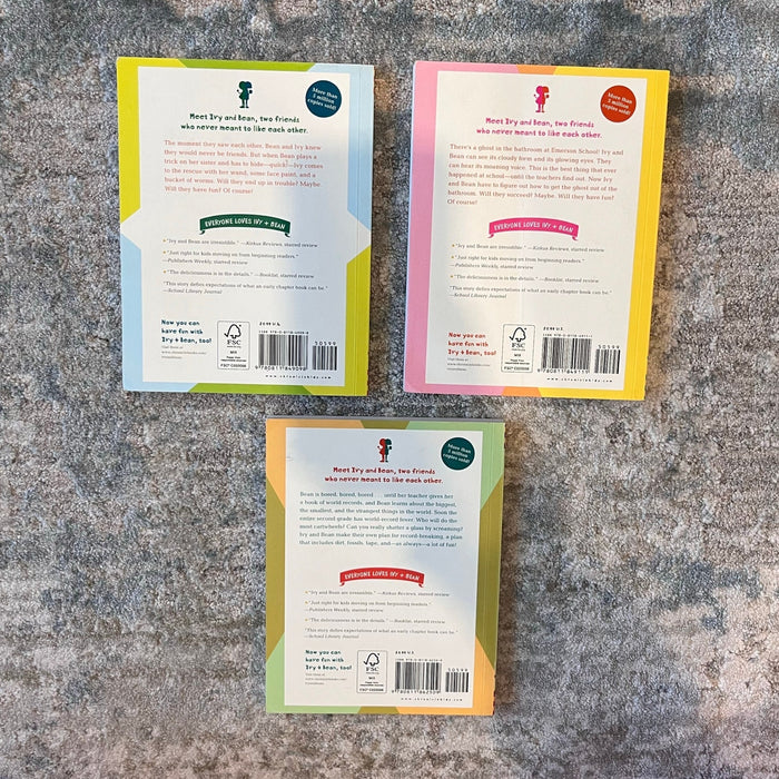 Ivy and Bean 3 Chapter Book Lot #1-3 Annie Barrows