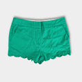 J. Crew Girls Green Scalloped Hem Shorts 10