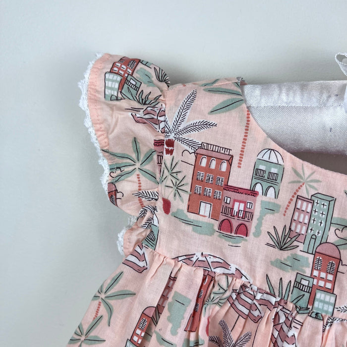 Janie and Jack Baby Coastal Getaway Dress & Soft Headband Pale Pink 3-6 Months