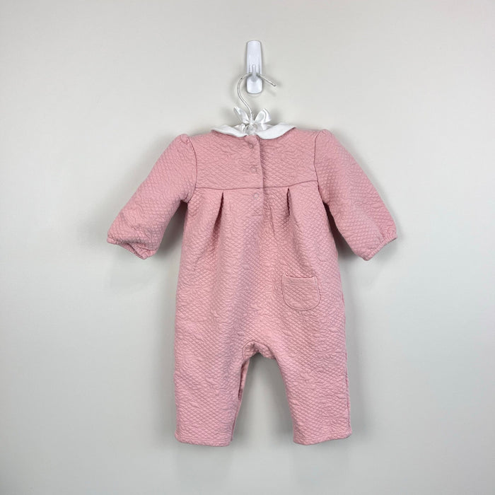 Janie and Jack Baby Quilted Bow One-Piece Peachskin Pink 3-6 Months