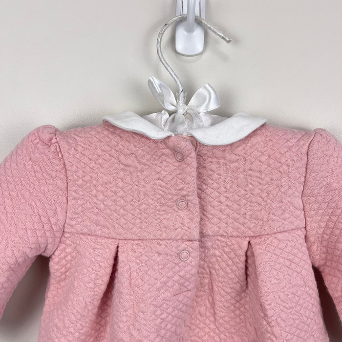 Janie and Jack Baby Quilted Bow One-Piece Peachskin Pink 3-6 Months