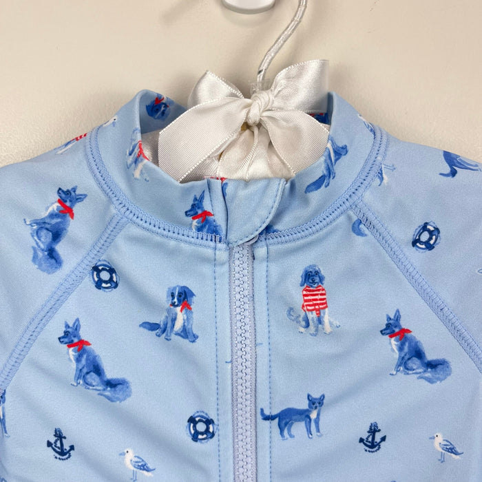 Janie and Jack Baby Recycled Nautical Dog Rash Guard Swimsuit 3-6 Months