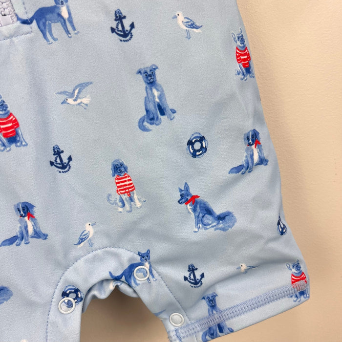Janie and Jack Baby Recycled Nautical Dog Rash Guard Swimsuit 3-6 Months