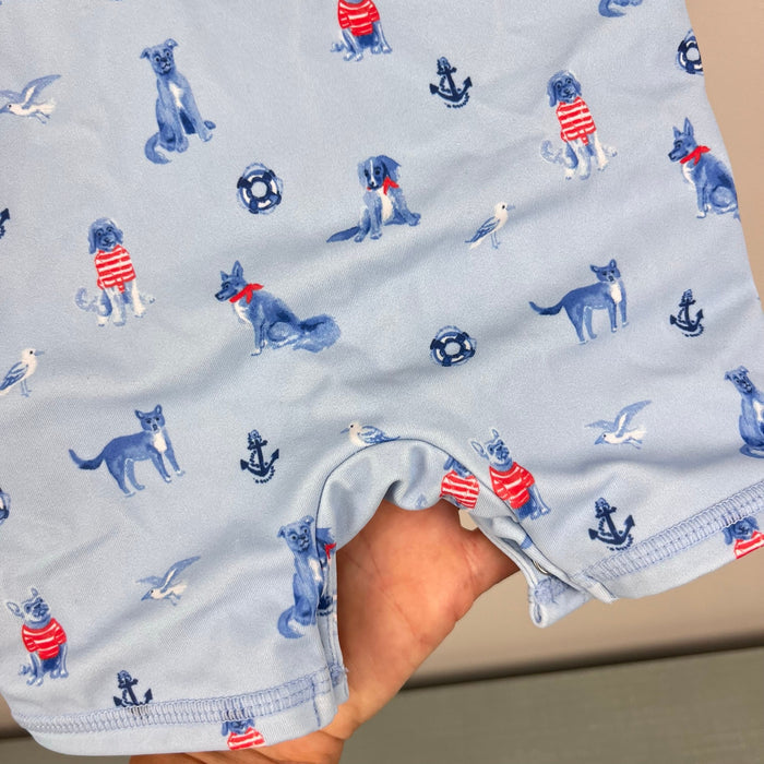 Janie and Jack Baby Recycled Nautical Dog Rash Guard Swimsuit 3-6 Months