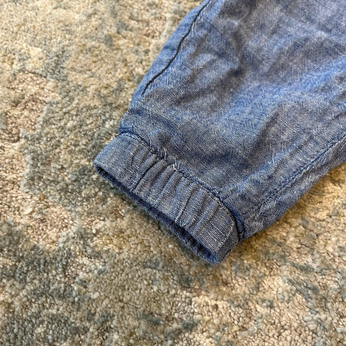 Janie and Jack Balto Blue Baby Linen Joggers 0-3 Months