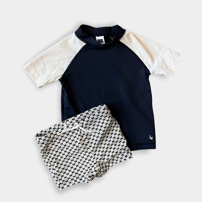 Janie and Jack Color Block Rash Guard 3-6 Months