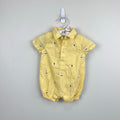Janie and Jack Embroidered Sailboat Linen-Cotton Shortall Romper 3-6 Months