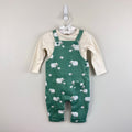 John Lewis Baby Sheep Dungaree & Bodysuit Set Multi 3-6 Months NWOT