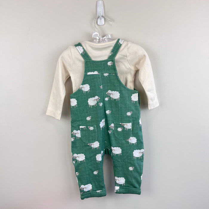 John Lewis Baby Sheep Dungaree & Bodysuit Set Multi 3-6 Months NWOT