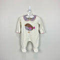 JoJo Maman Bebe Ditsy Floral Bird Footie 0-3 Months