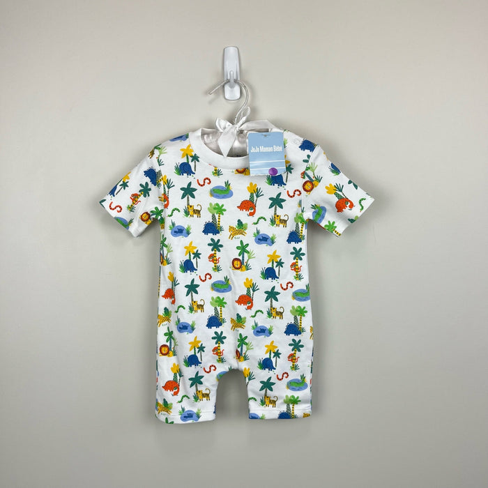 JoJo Maman Bebe Safari Romper Shortall 0-3 Months NWT