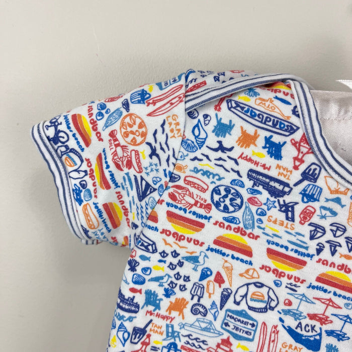 Joy Street Sandbar Jetties Beach Nantucket Short Sleeve Body Suit 3-6 Months