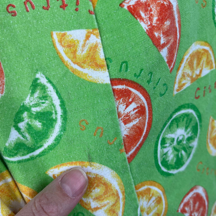 KHQ Sportswear Green Ruffle Citrus Fruit Shortall Romper 2T