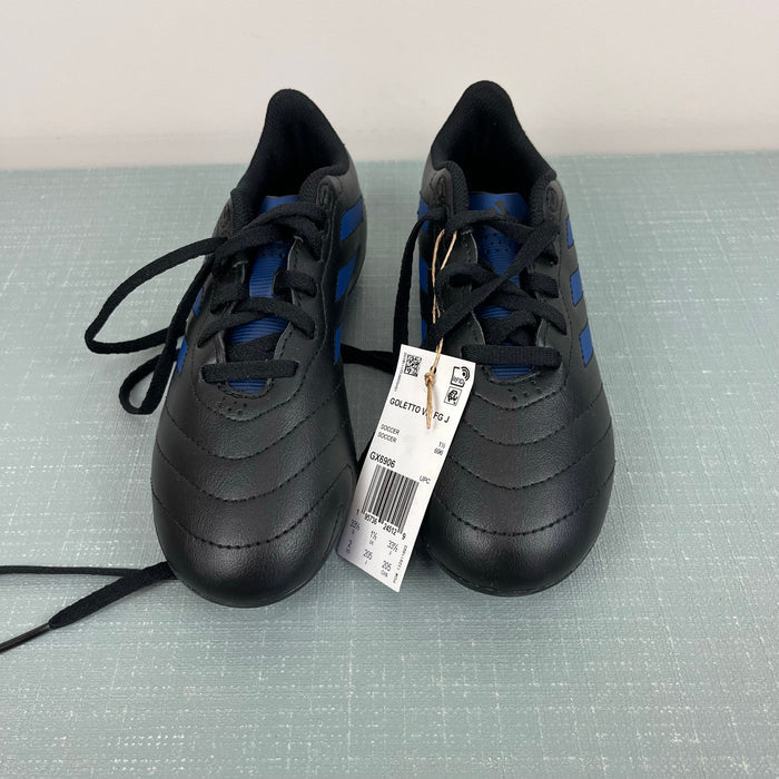 Adidas Kids' Goletto VIII FG Soccer Cleats Black Blue 2 NWT