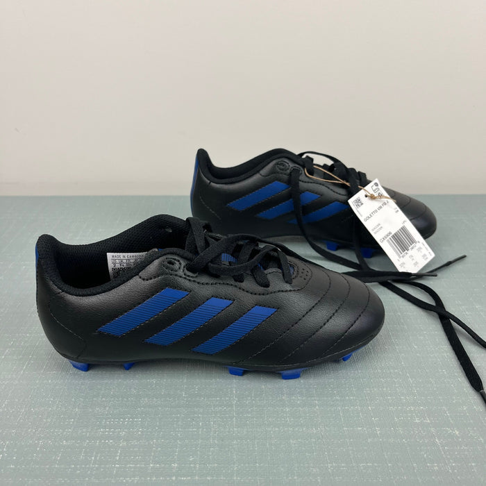 Adidas Kids' Goletto VIII FG Soccer Cleats Black Blue 2 NWT