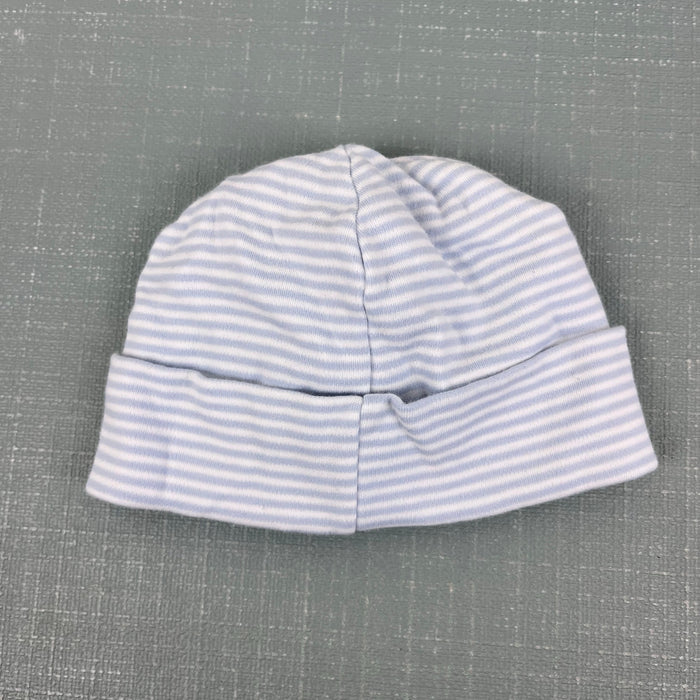 Kissy Kissy Blue and White Striped Sailboat Hat Small 0-6 Months