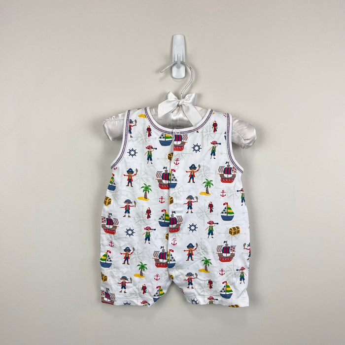 Kissy Kissy Pima Cotton Pirate Print Sleeveless Playsuit Romper 0-3 Months
