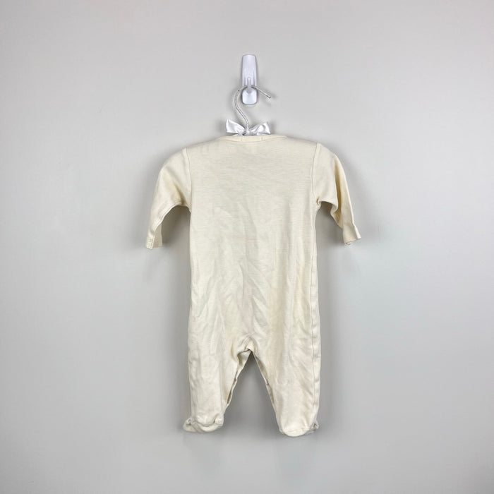 Kissy Kissy Premier Yellow Stripe Embroidered Duck Footie 3-6 Months