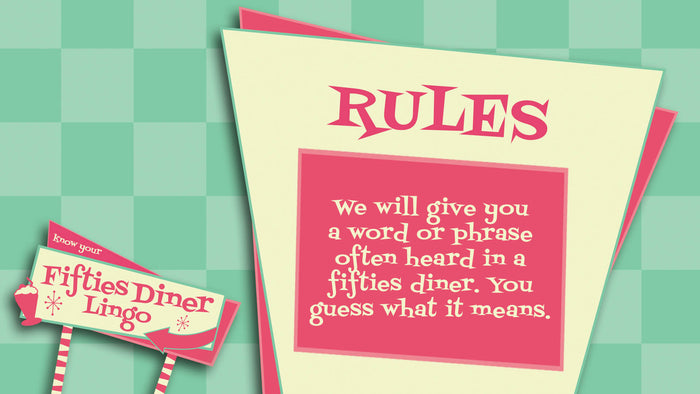 Know Your Fifties Diner Lingo