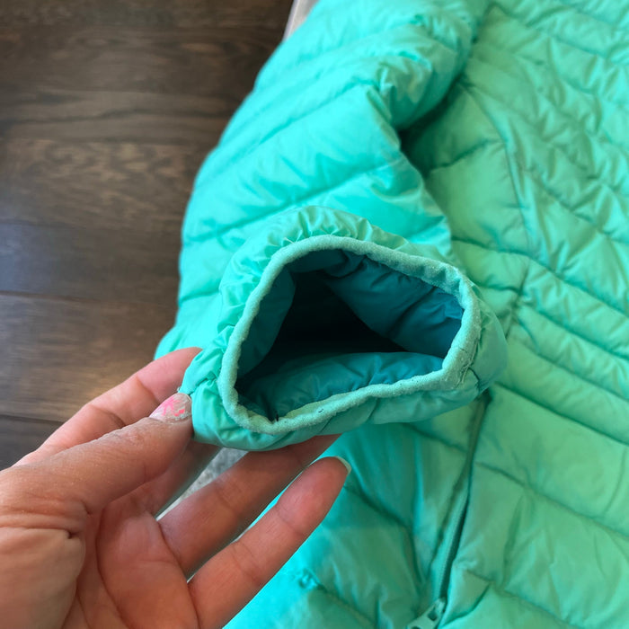 Lands' End Kids Down Insulated Hooded Jacket Aqua M 10-12