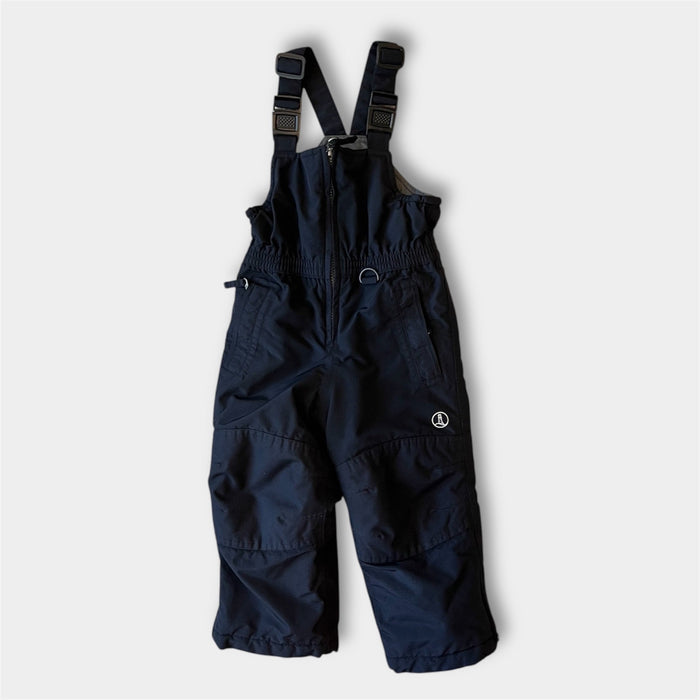 Lands' End Kids Squall Waterproof Iron Knee Bib Snow Pants Black 3T