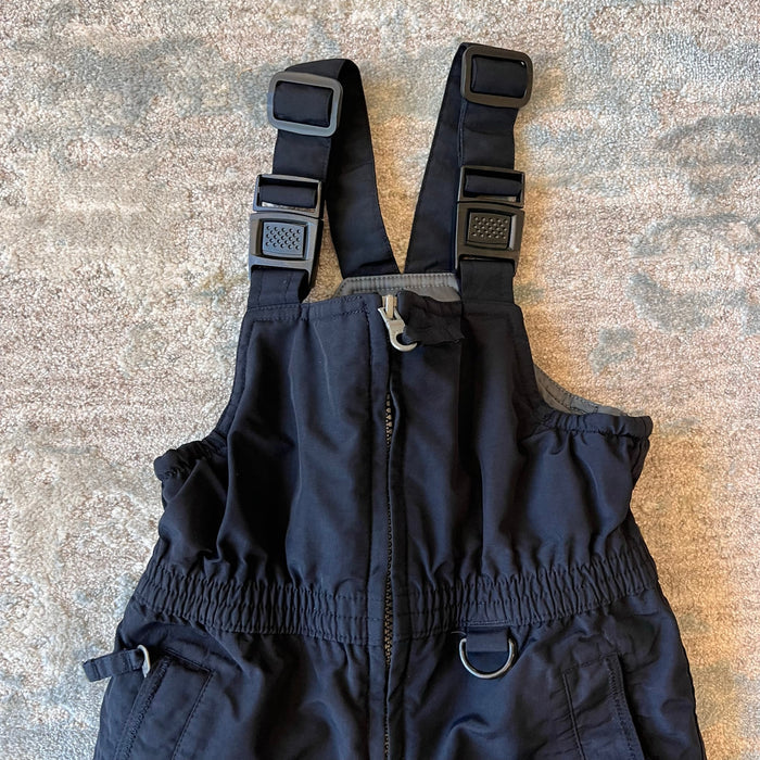 Lands' End Kids Squall Waterproof Iron Knee Bib Snow Pants Black 3T
