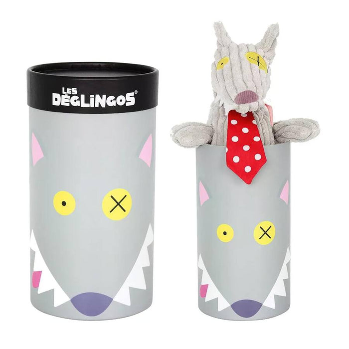 Les Deglingos Big Simply Plush | Bigbos the Wolf - Gray