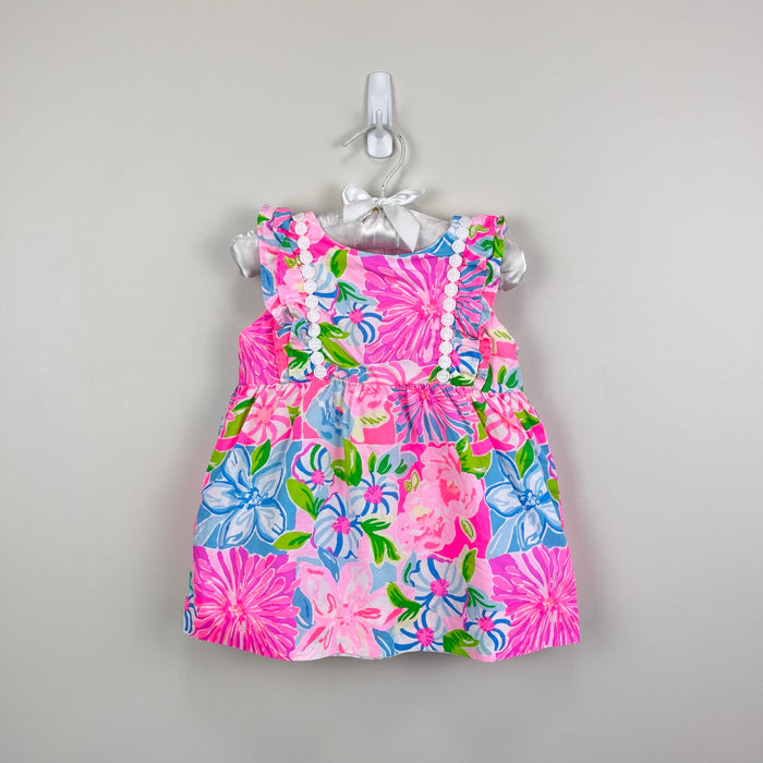 Lilly Pulitzer Girls Annabelle Infant Dress Multi Take It From Your Mums 12-18 months