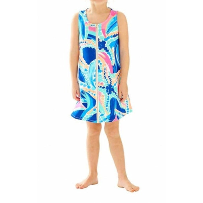 Lilly Pulitzer Girls Camryn Dress Multi Ocean Jewels L 8-10