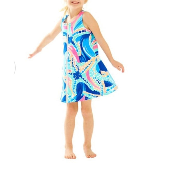 Lilly Pulitzer Girls Camryn Dress Multi Ocean Jewels L 8-10