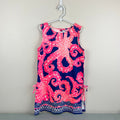 Lilly Pulitzer Girls Ikat Blue Mocean Engineered Mini Donna Dress L 8-10 NWT