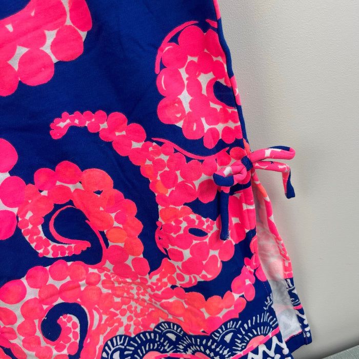 Lilly Pulitzer Girls Ikat Blue Mocean Engineered Mini Donna Dress L 8-10 NWT