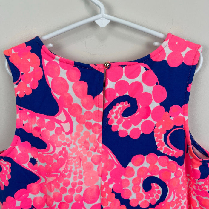 Lilly Pulitzer Girls Ikat Blue Mocean Engineered Mini Donna Dress L 8-10 NWT