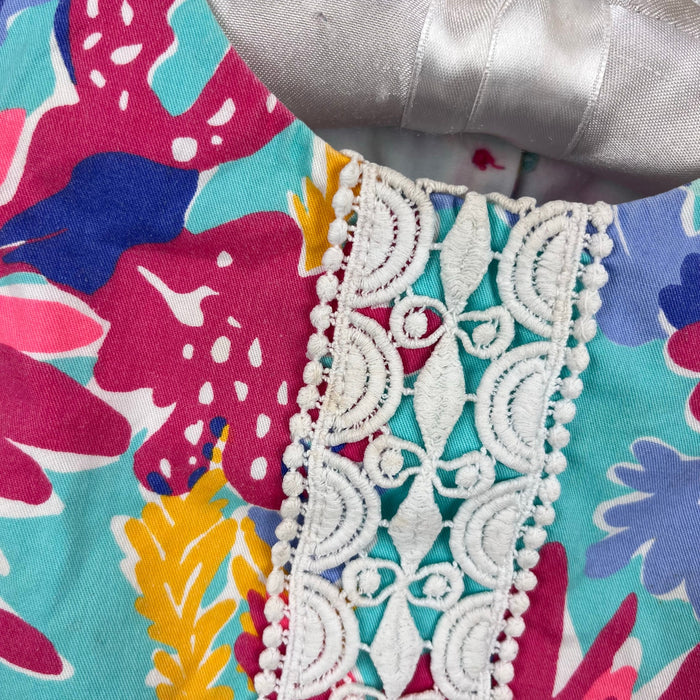 Lilly Pulitzer Girls Infant Shift Dress Aqua Trippin and Sippin 12-18 Months