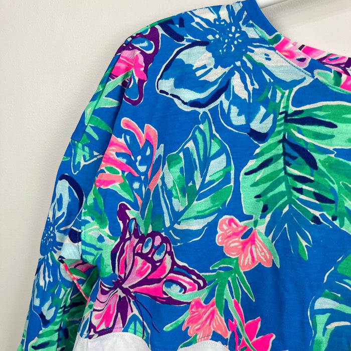 Lilly Pulitzer Girls Mini Finn Top Pundy Blue Isle Be Back XL 12-14 NWT