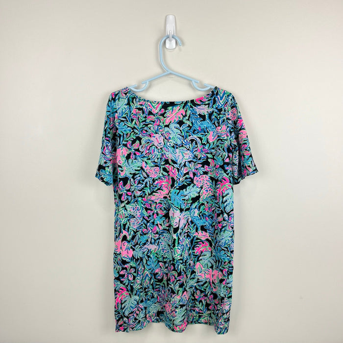 Lilly Pulitzer Girls Mini Marlow Dress Onyx Lets Get Wild M 6-7