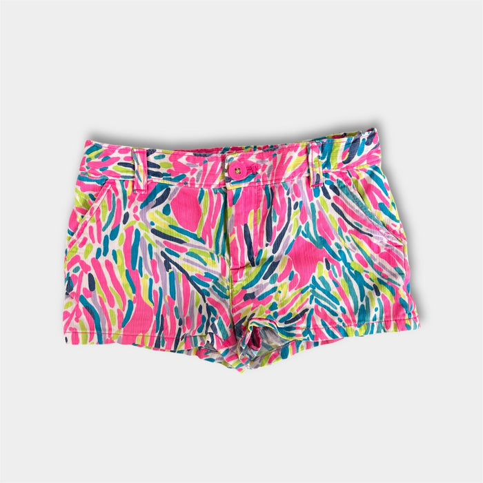 Lilly Pulitzer Girls Pink Palm Reader Shorts 7
