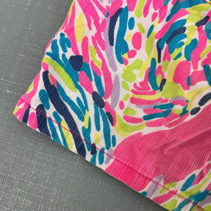 Lilly Pulitzer Girls Pink Palm Reader Shorts 7