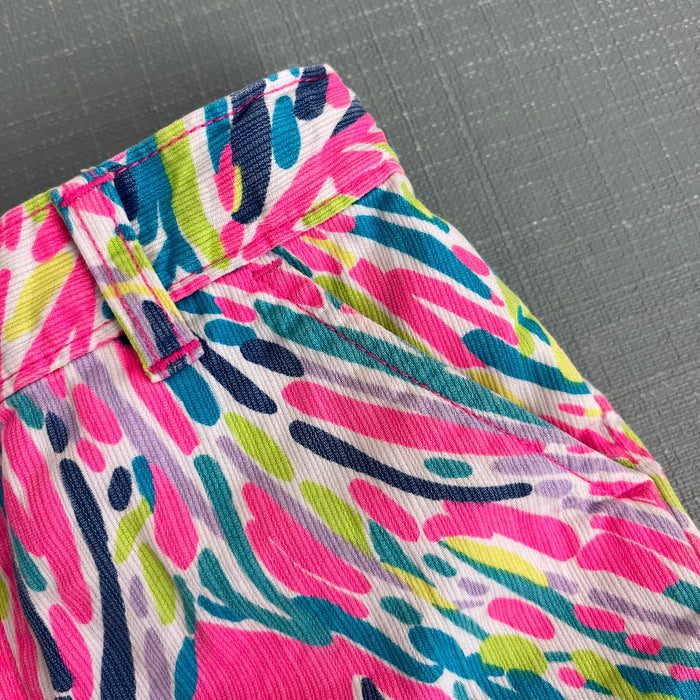 Lilly Pulitzer Girls Pink Palm Reader Shorts 7