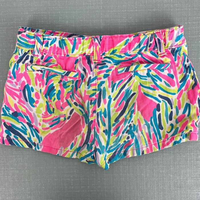 Lilly Pulitzer Girls Pink Palm Reader Shorts 7