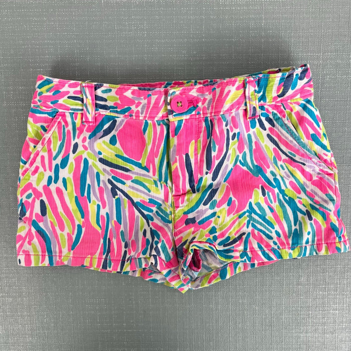 Lilly Pulitzer Girls Pink Palm Reader Shorts 7