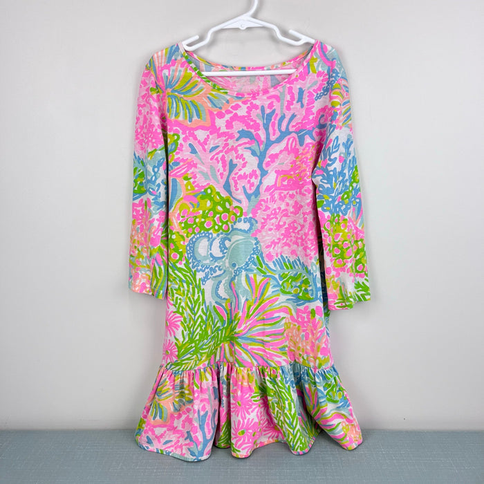 Lilly Pulitzer Girls Ricca Dress Multi More Lovers Coral L 8-10