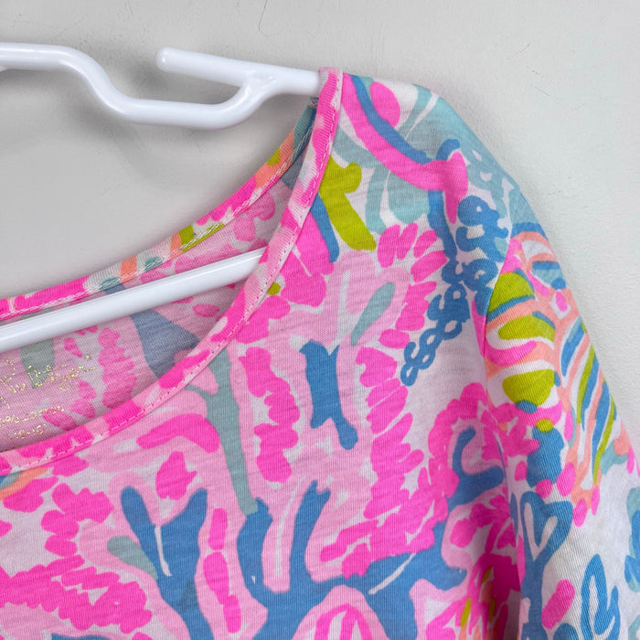 Lilly Pulitzer Girls Ricca Dress Multi More Lovers Coral L 8-10